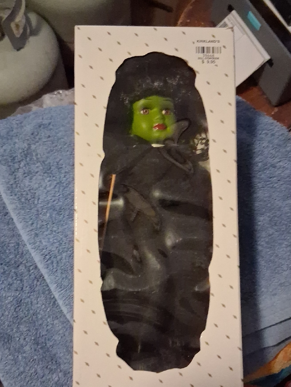 Kids Green Witch Costume Doll with Black Outfit